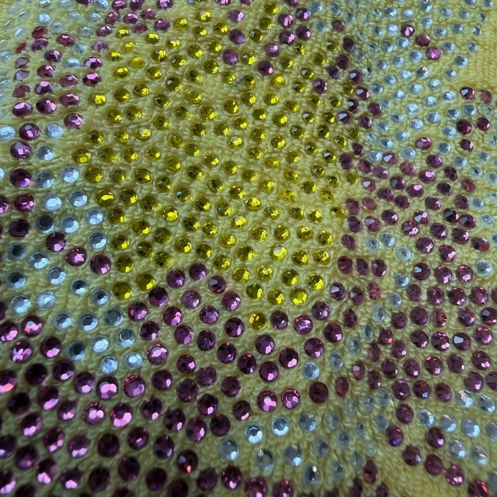 Designer From Denny’s! Circo Bright Yellow & White Hooded Zip-Up Terry Tunic - Picture 11 of 15